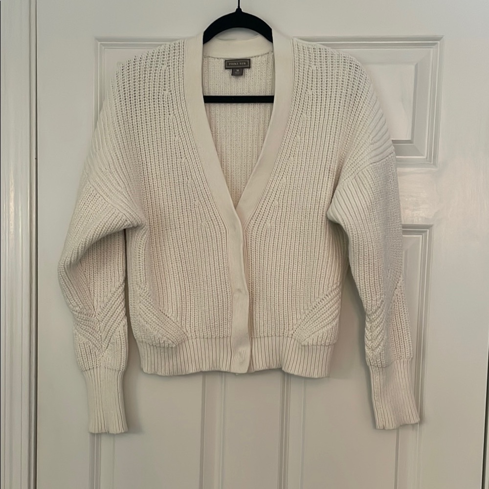 J. Crew Women's Off-White Knit Cardigan